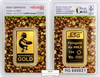 1 Oz  Goldbarren 31,1g Green Gold von Valcambi Responsible