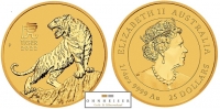 1/4 OZ Tiger 2022  Lunar III Australien Gold 