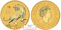 1/10 OZ Tiger 2022  Lunar III Australien Gold 